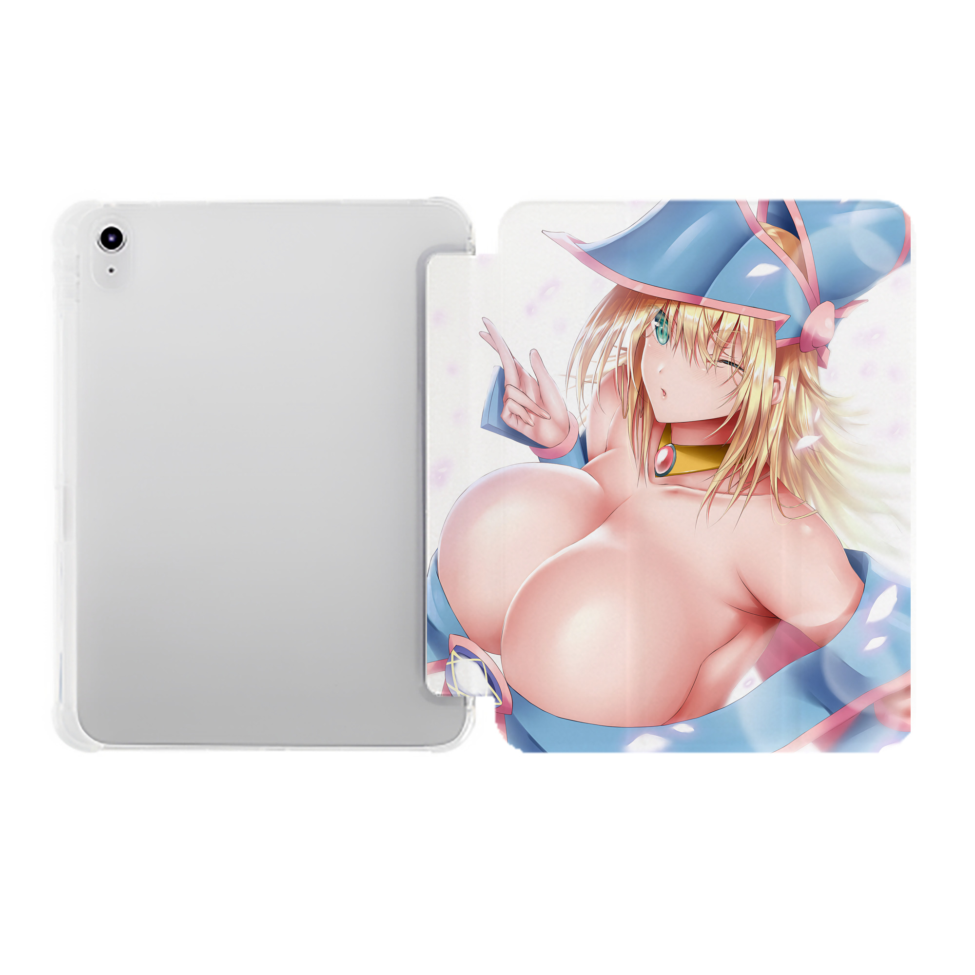 （画像用） 遊☆戯☆王 Yu-Gi-Oh! IPad ケース ペン収納付き 三つ折りスタンド PUレザー×シリコン 対応機種9.5/10.5/10.9インチ